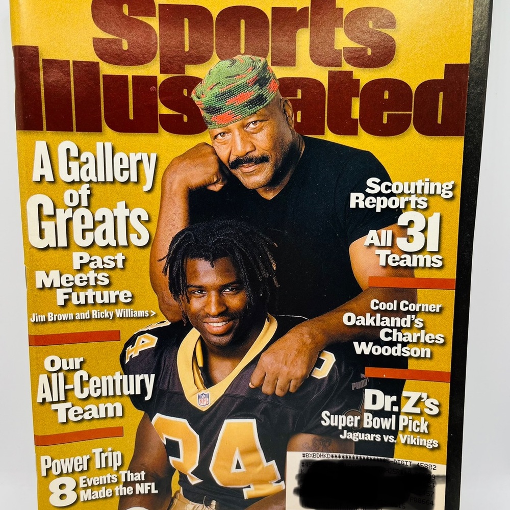 Sports Illustrated Jim Brown And Ricky Williams Past Meets Future August 30 1999